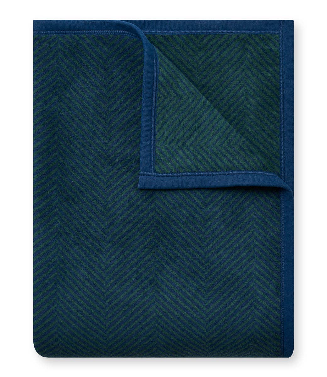 ChappyWrap Harborview Herringbone Blue Spruce Blanket