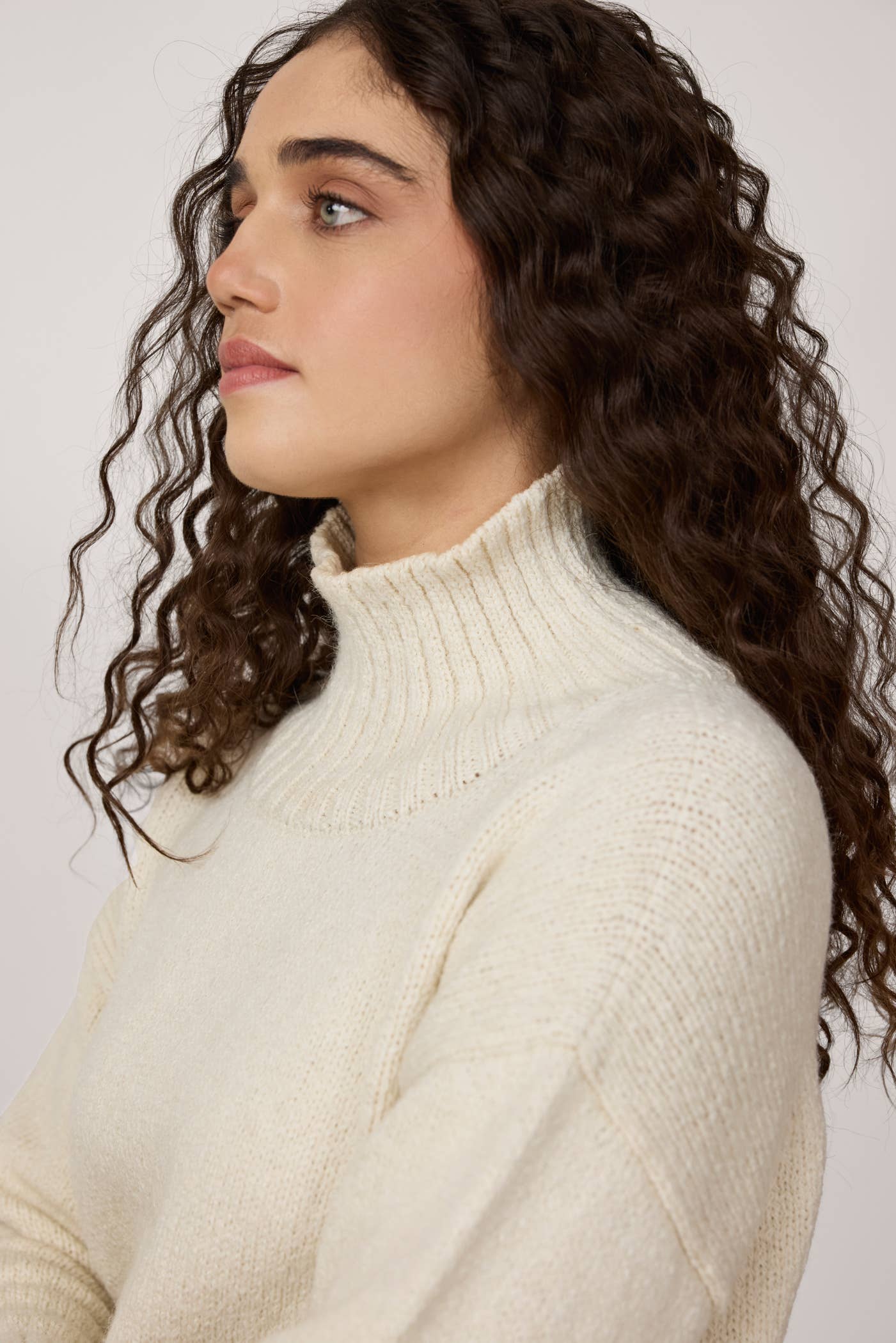 Totto Mock Turtleneck Sweater | Ivory