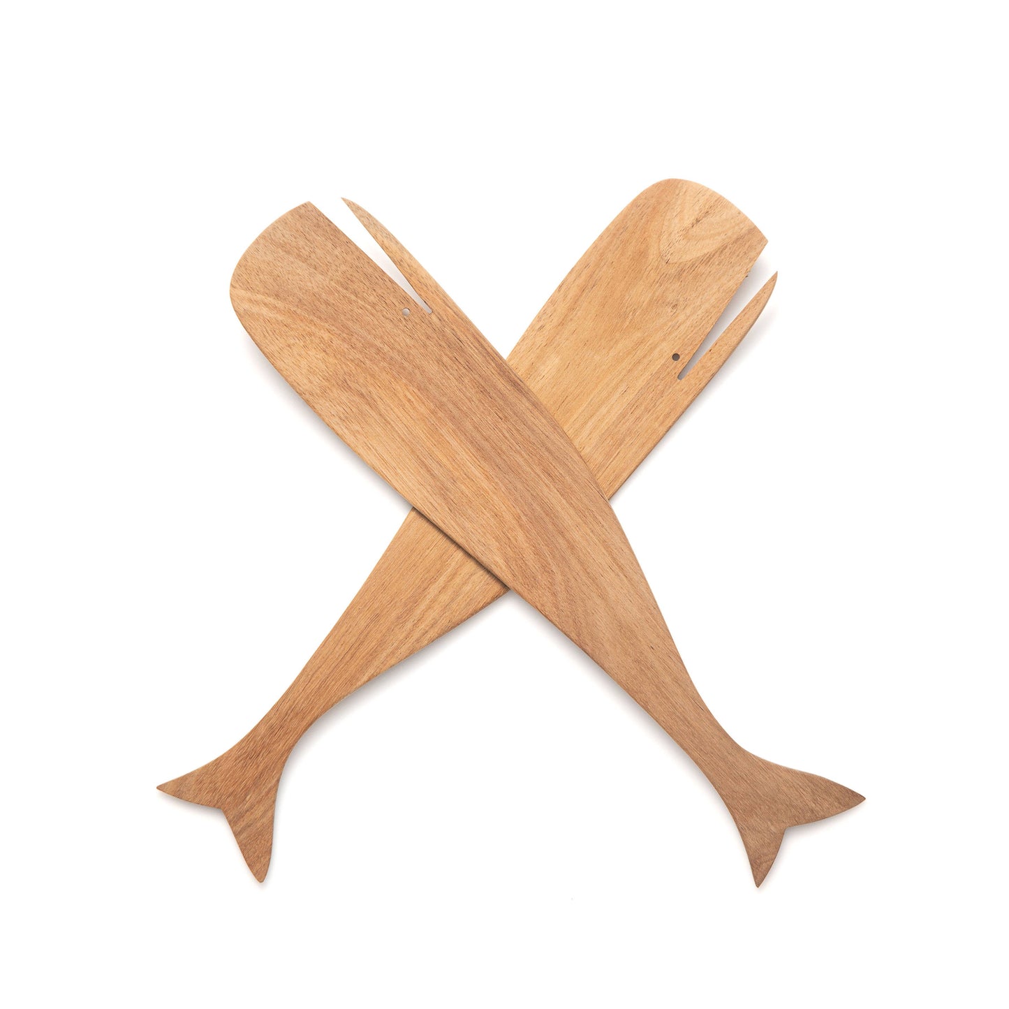 Acacia Wood Whale Salad Utensils