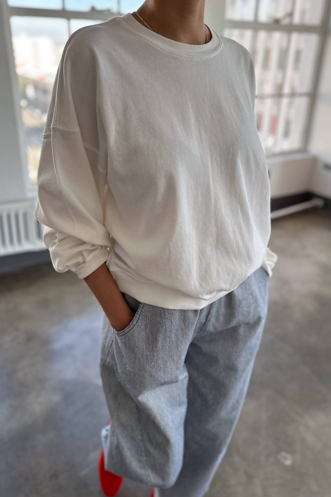 Le Bon Shoppe Cali Jersey Sweatshirt | White