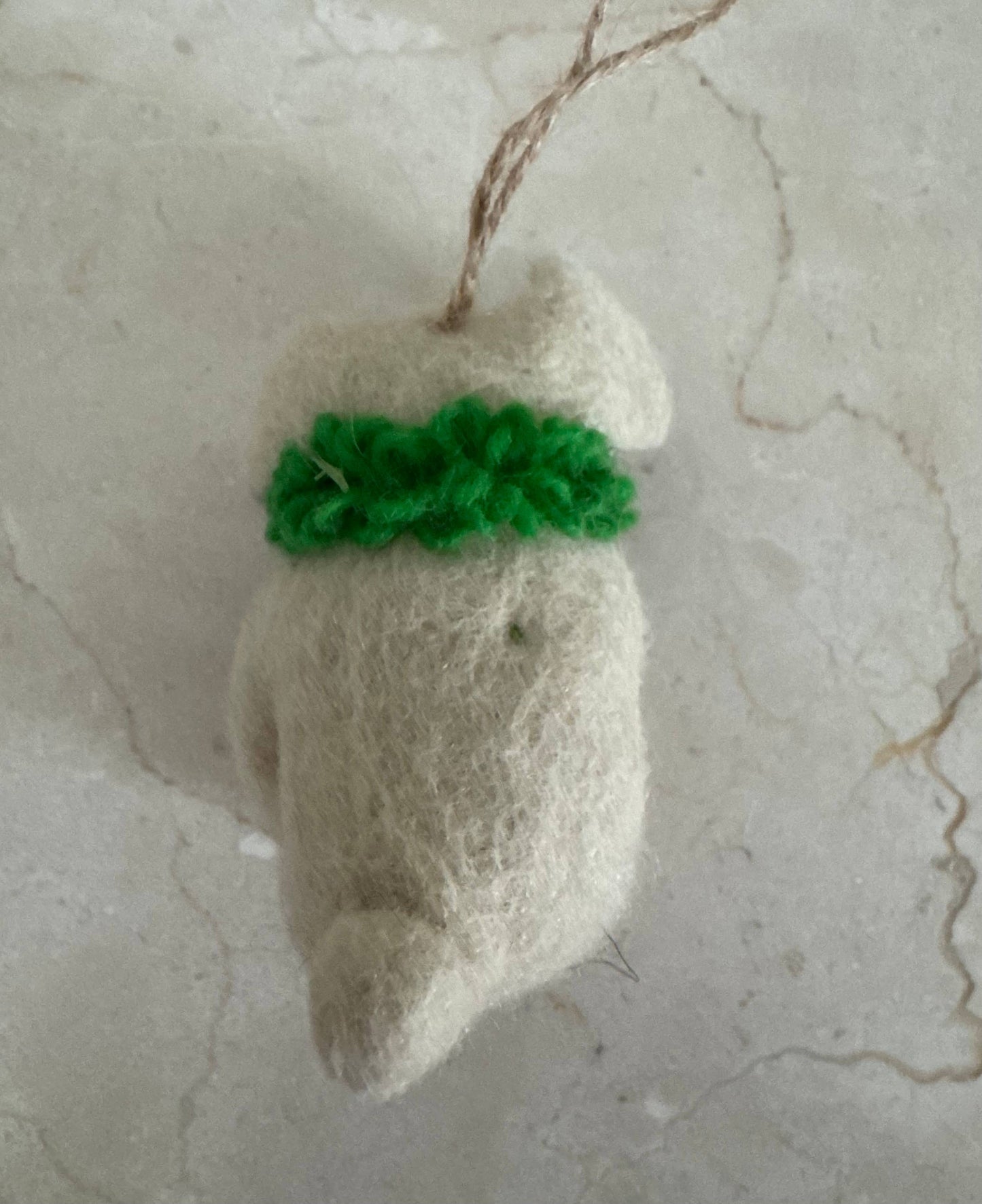 Handmade Felt "Christmas Puddles" Dog Ornament