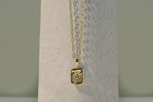 Sun Tarot Card Pendant Necklace