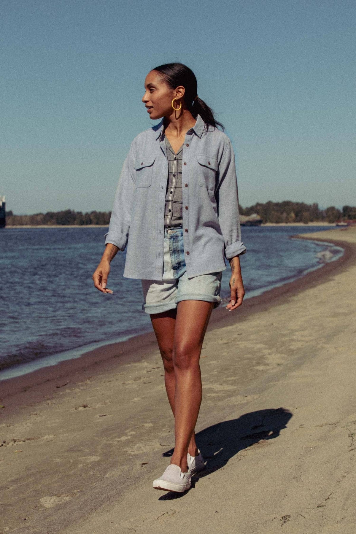 Denim Twill Flannel Shirt