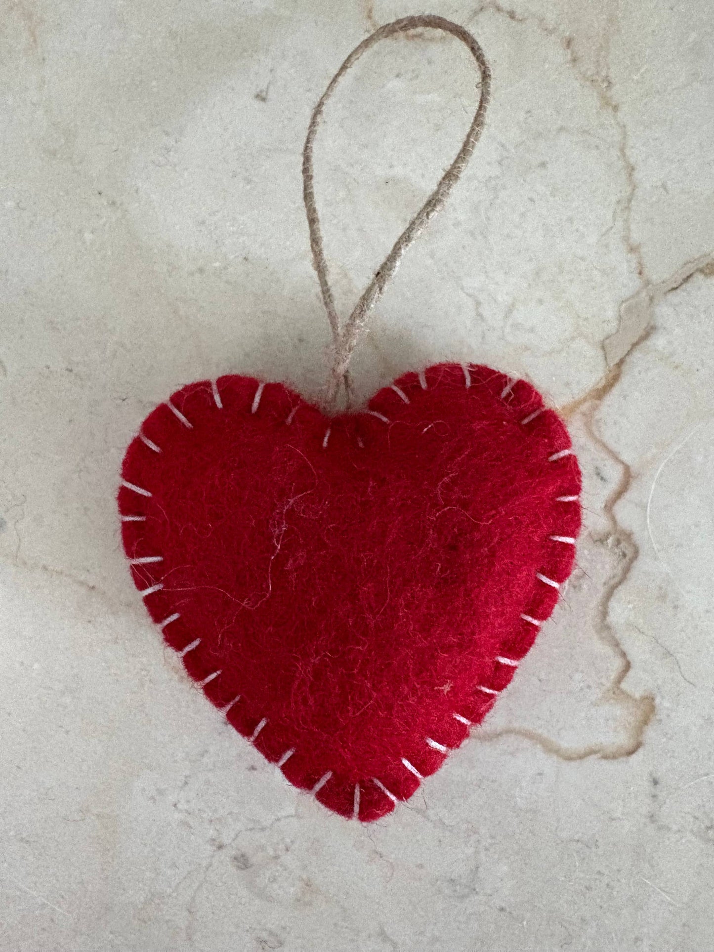 Handmade Felt "Paw Heart" ornament