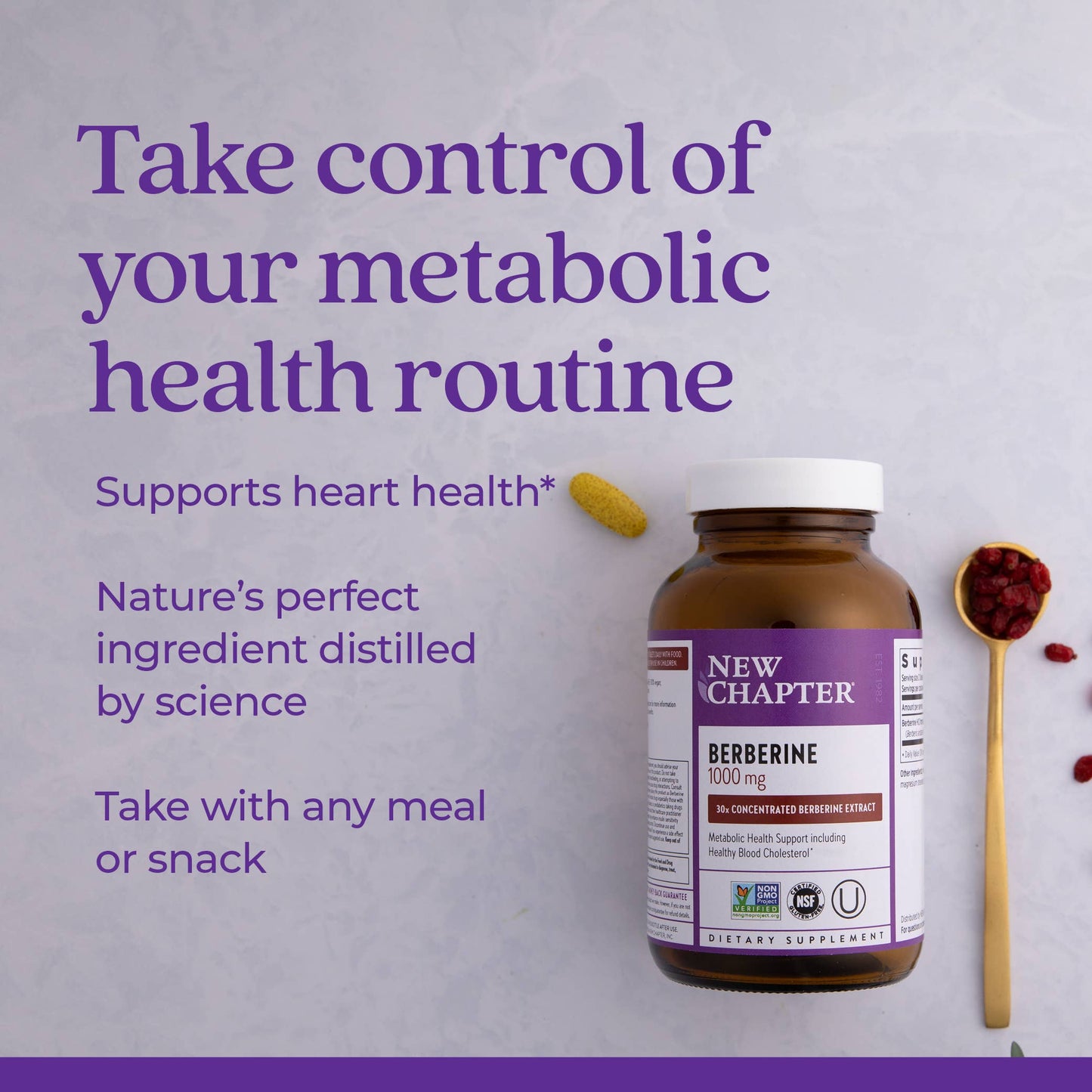 New Chapter Berberine Supplement - 1000 mg | 60 Tablets