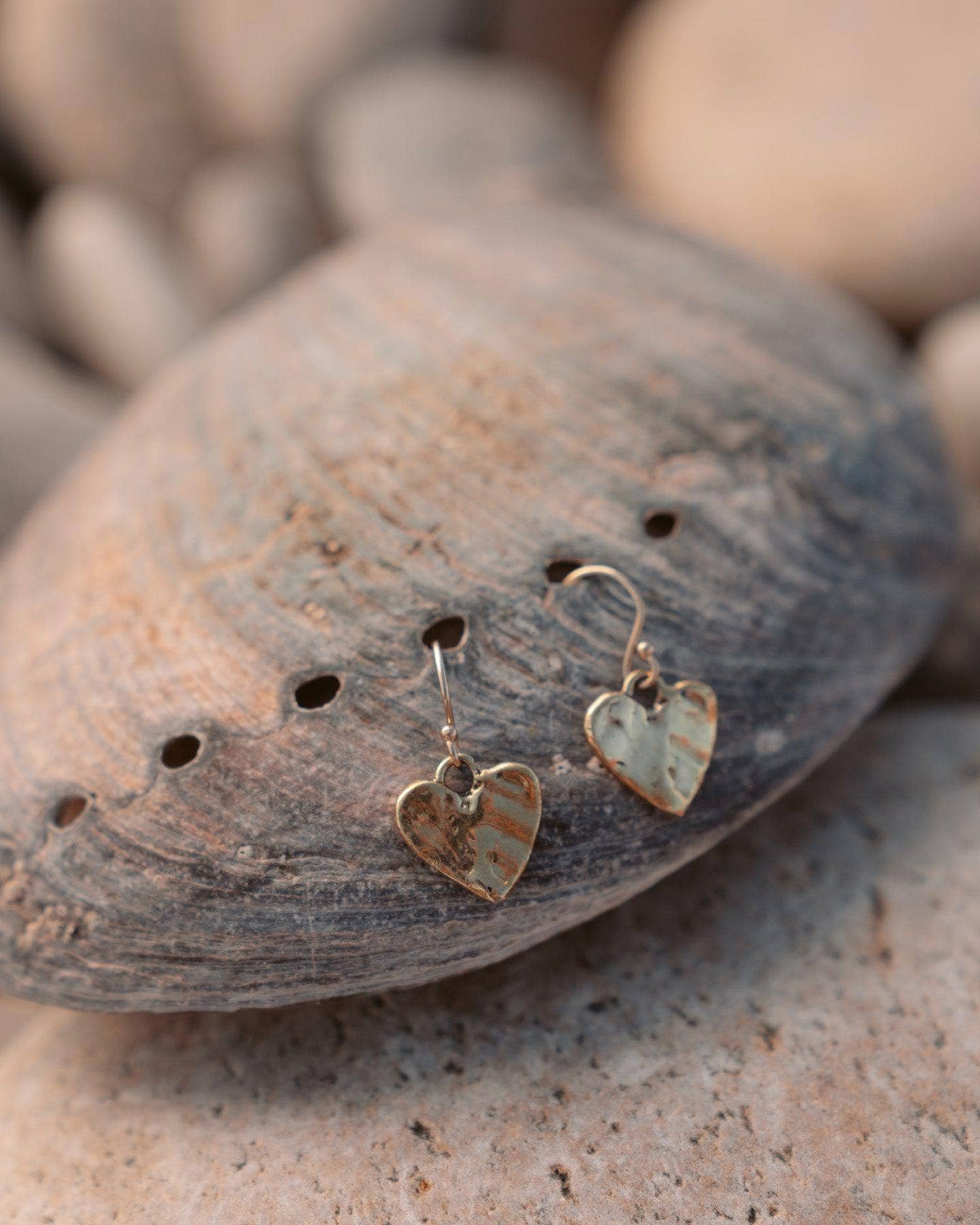 Eros Gold Heart Earrings