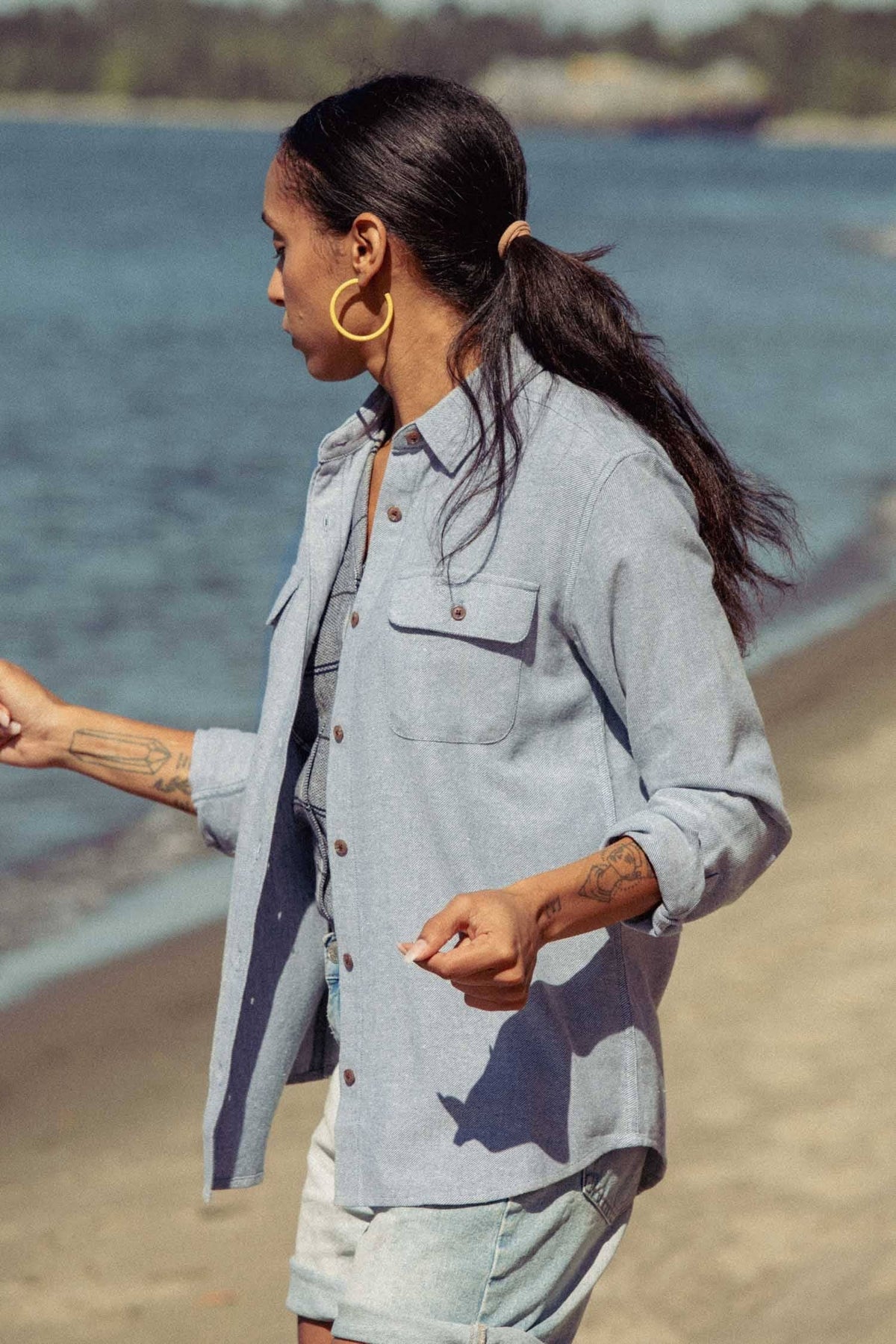 Denim Twill Flannel Shirt