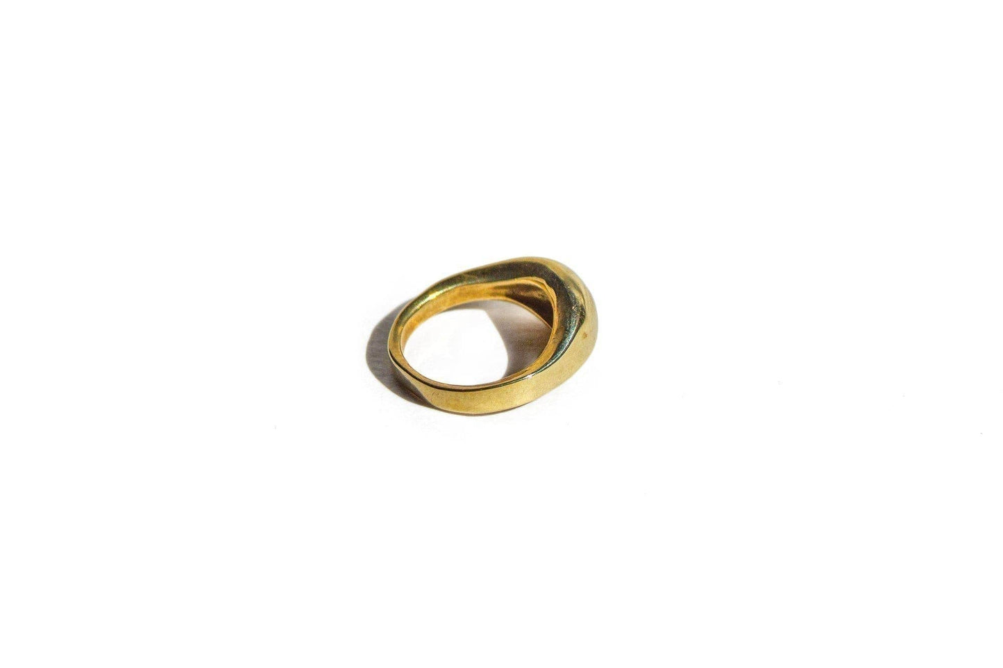 Dome Minimalist Recycled Brass Pinky Ring