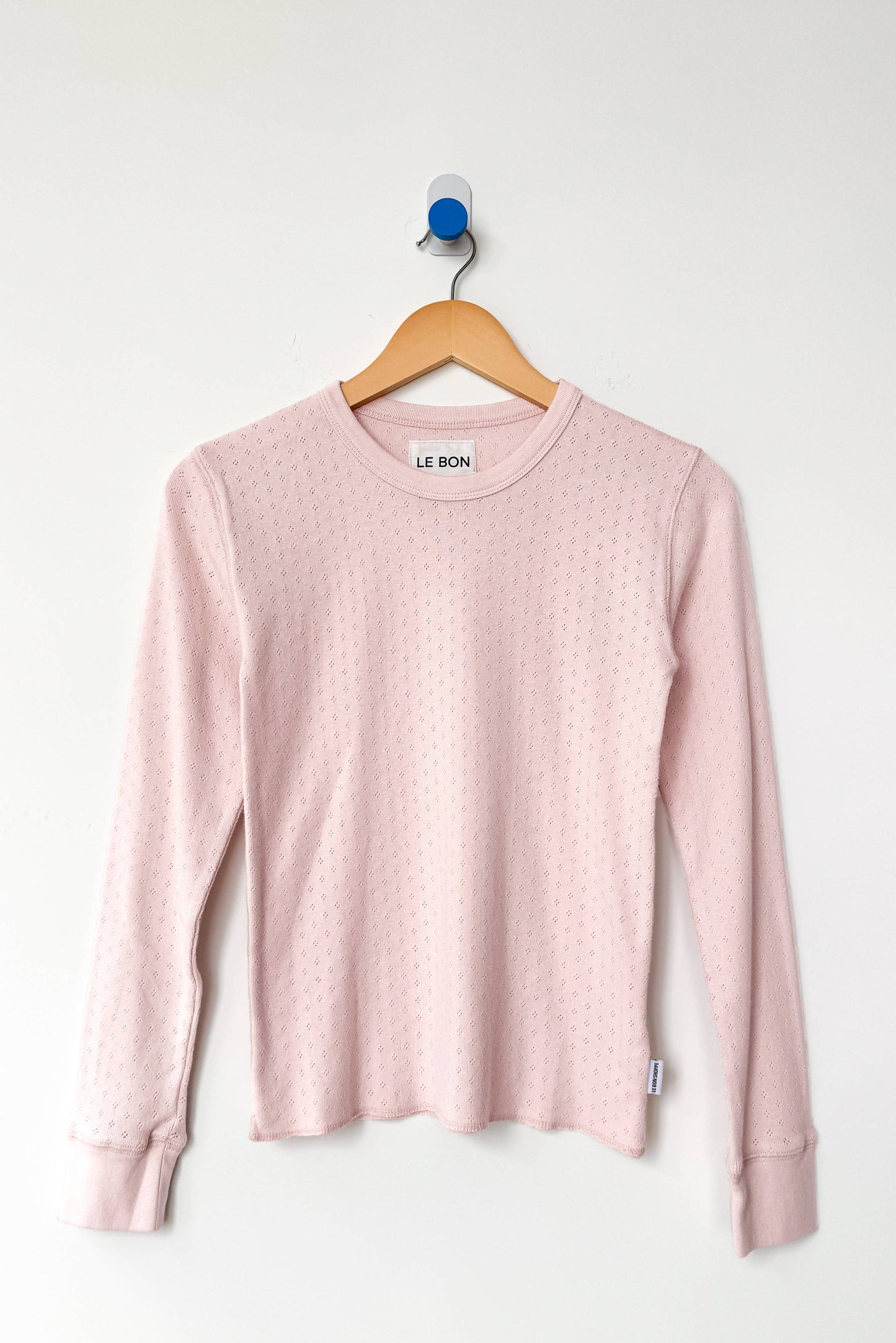 Le Bon Shoppe Pointelle Fundamental Tee | Baby Pink