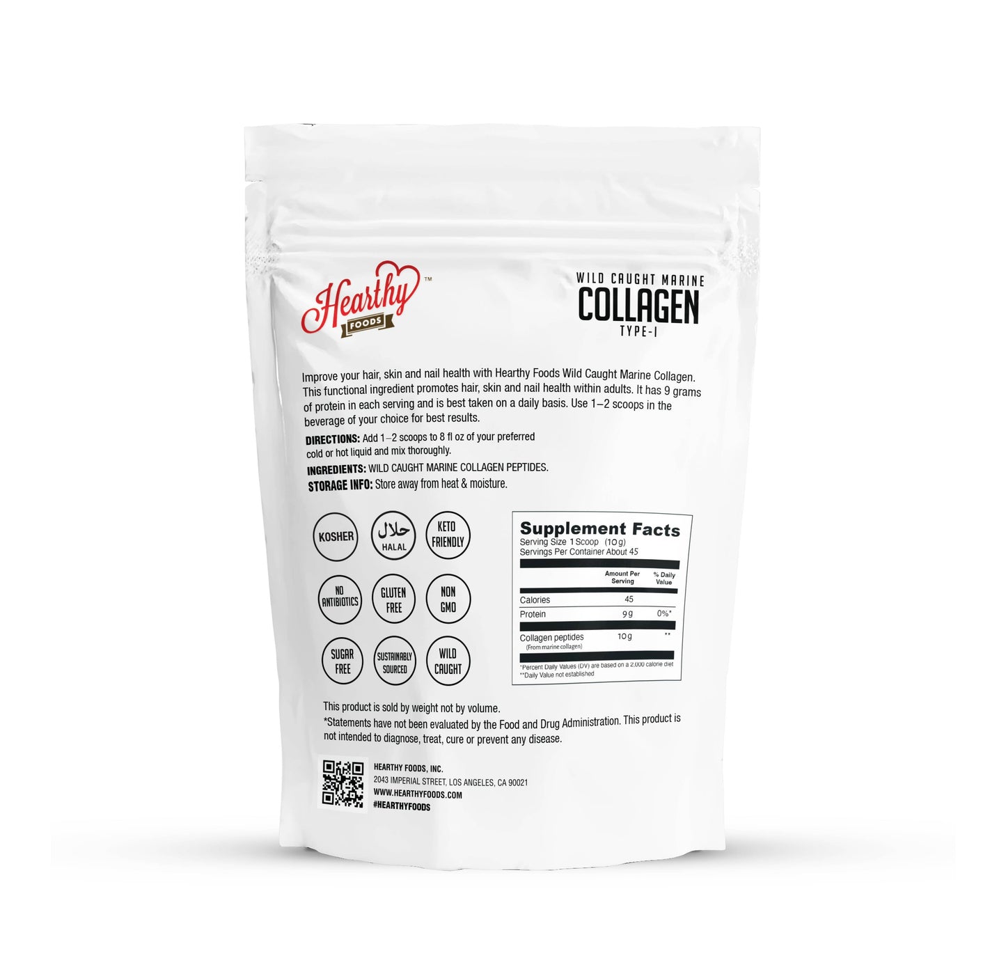 Premium Wild Caught Marine Collagen Powder | 16 oz.
