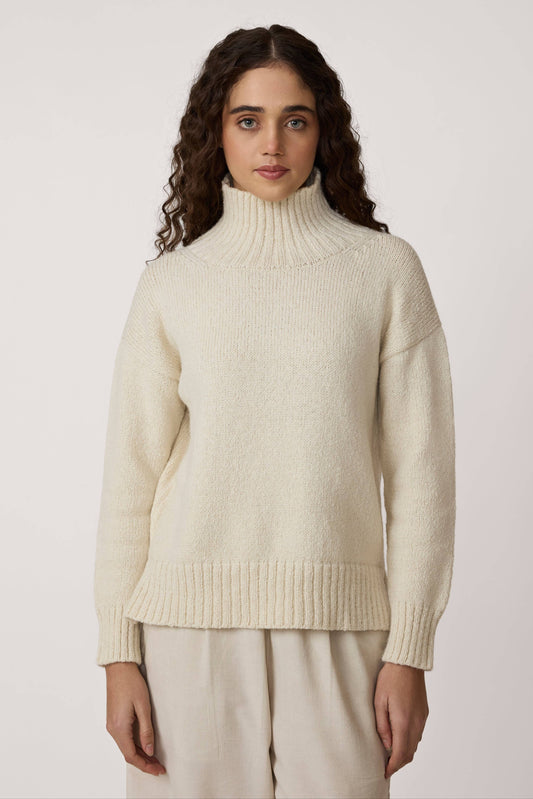 Totto Mock Turtleneck Sweater | Ivory