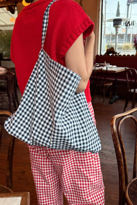 Happy Carry Bag | Navy Gingham