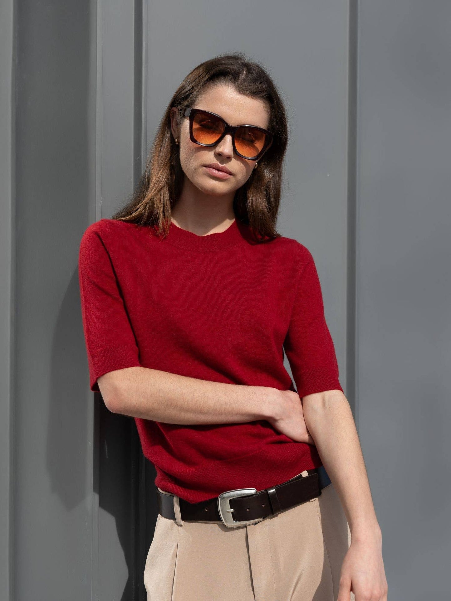 Short Sleeve Cashmere Sweater