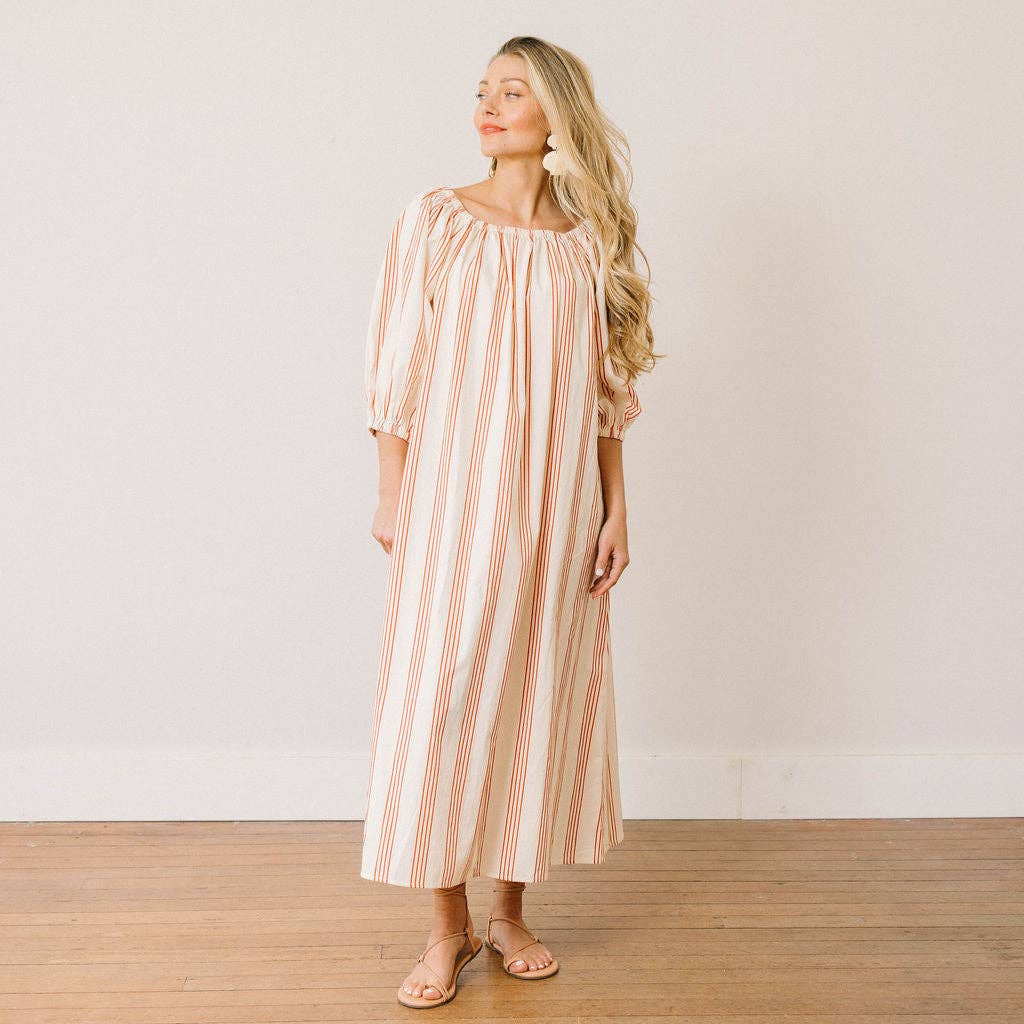 Cherry Pinstripe Ace Dress