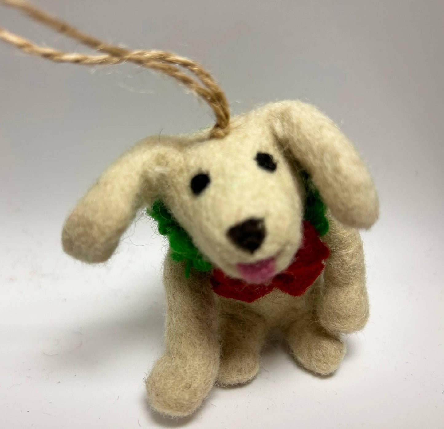 Handmade Felt "Christmas Puddles" Dog Ornament
