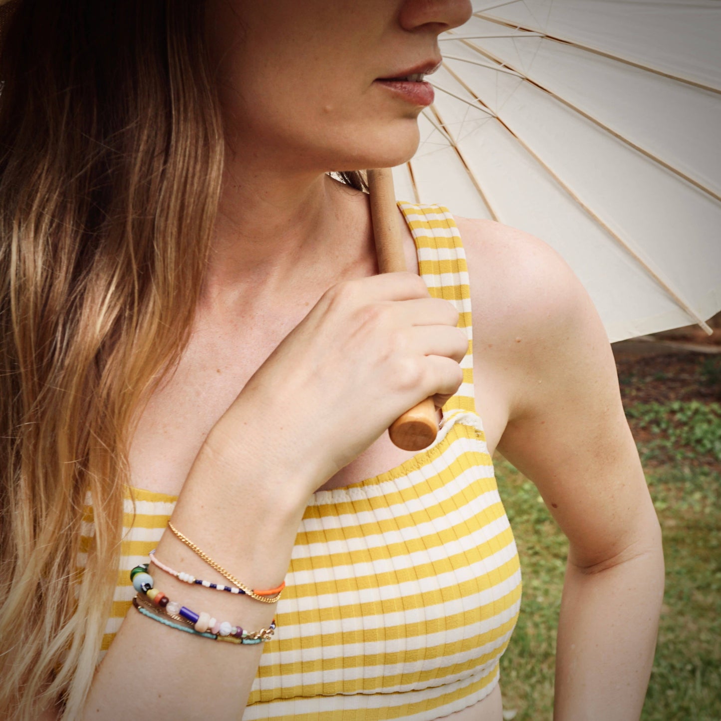 Thinnest Line Bracelet | Iceberg Blue