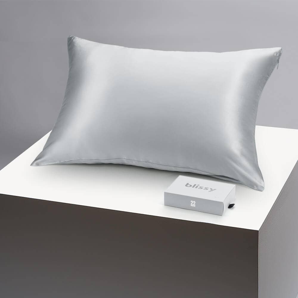 Blissy Mulberry Silk Pillowcase | Silver | King