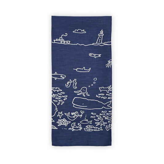 Under the sea tea towel
