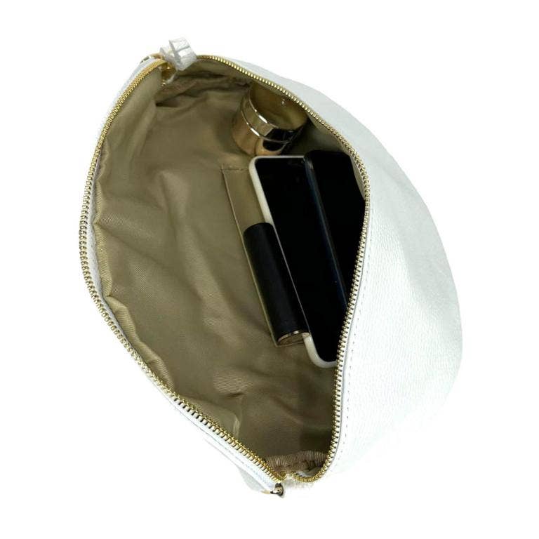 Large Italian Leather Fanny Pack Bag