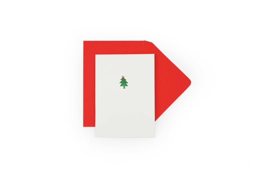 Tiny Tree Holiday Letterpress Notecard