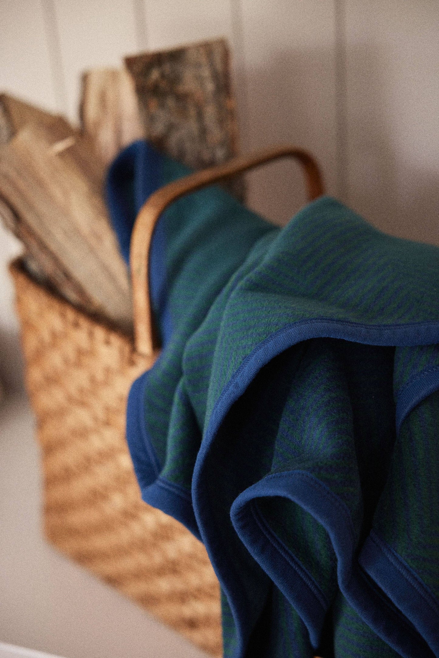 ChappyWrap Harborview Herringbone Blue Spruce Blanket