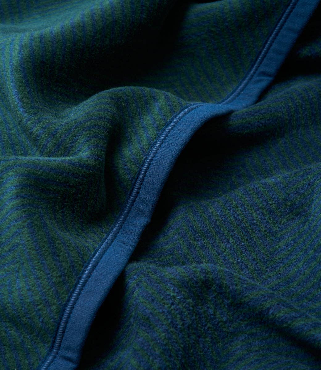 ChappyWrap Harborview Herringbone Blue Spruce Blanket