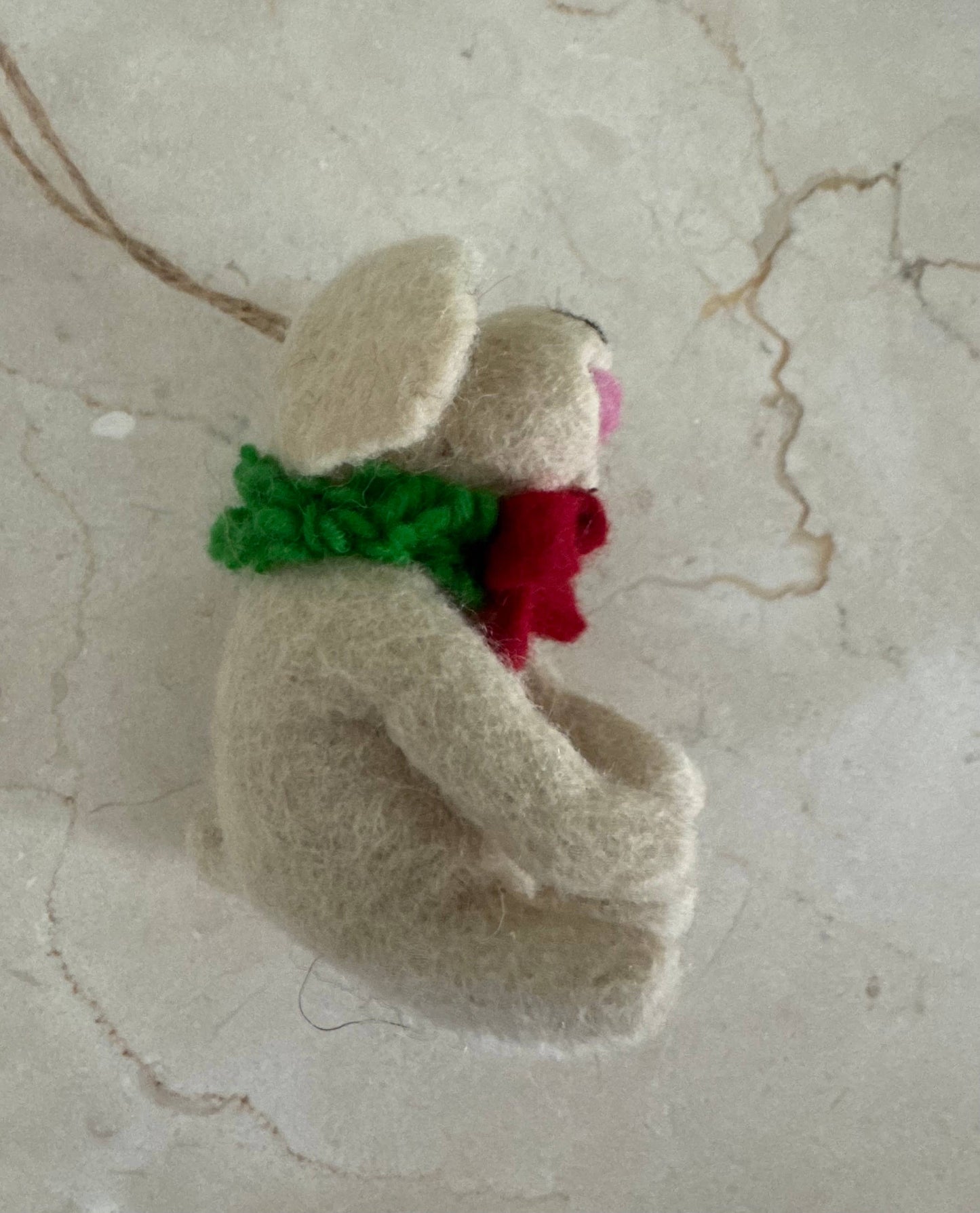 Handmade Felt "Christmas Puddles" Dog Ornament