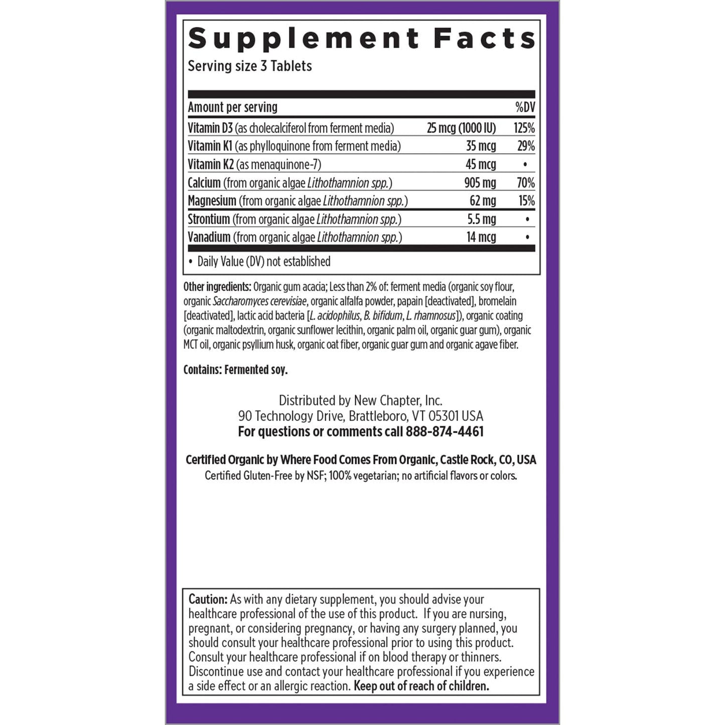 Bone Strength Take Care - Organic Plant Calcium | 60t