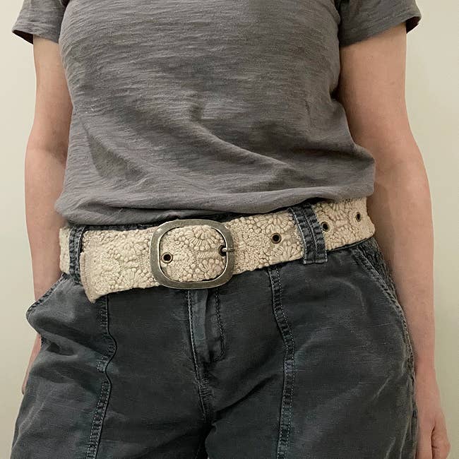 Embroidered Wool Belt | Natural Desert Dreams