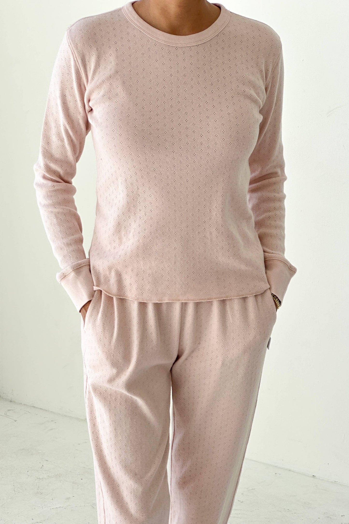 Le Bon Shoppe Pointelle Fundamental Tee | Baby Pink