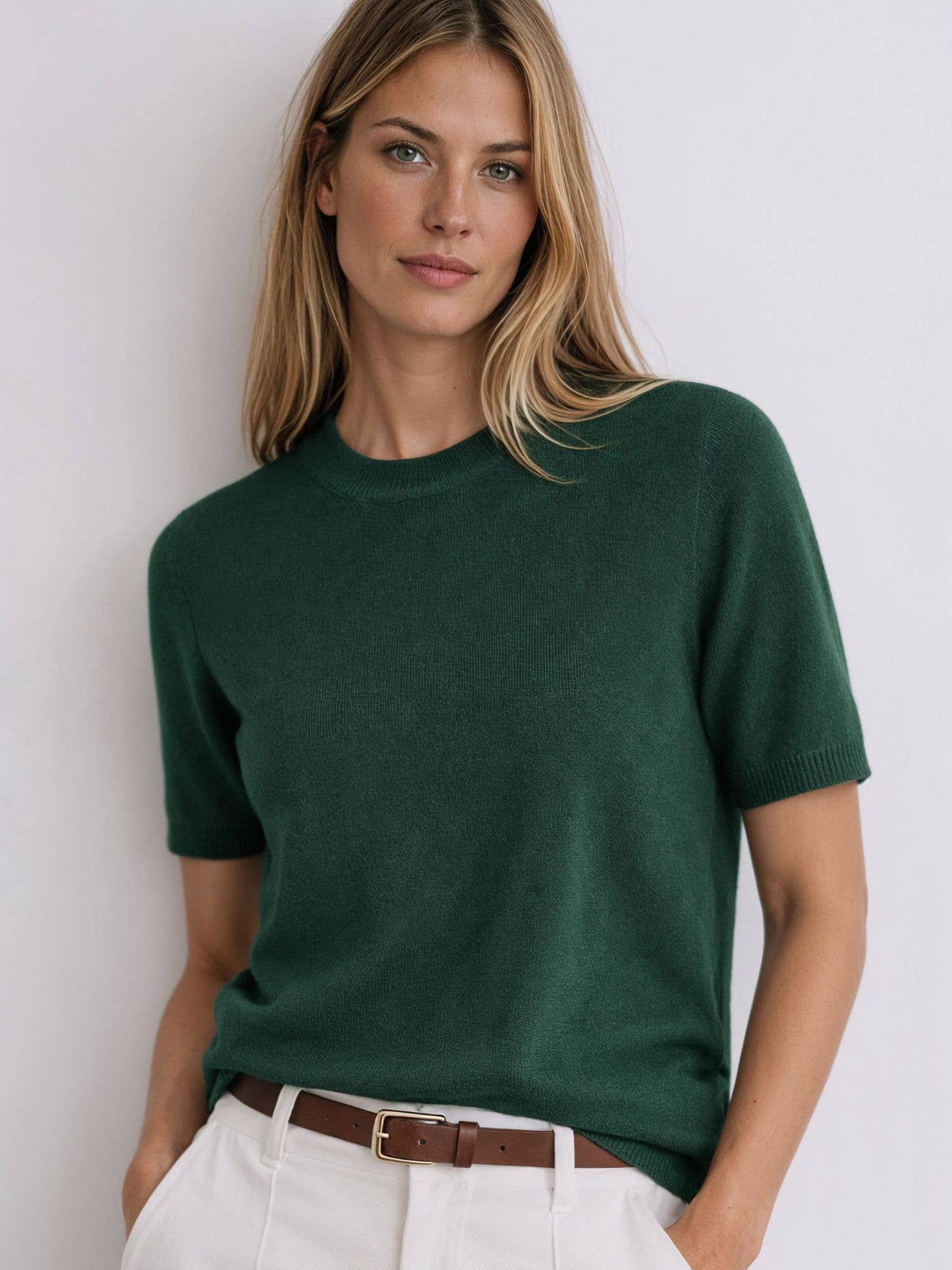 Short Sleeve Cashmere Sweater