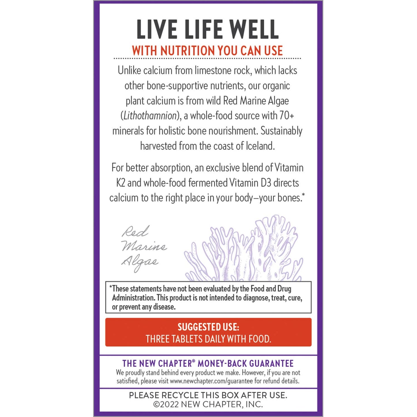 Bone Strength Take Care - Organic Plant Calcium | 60t