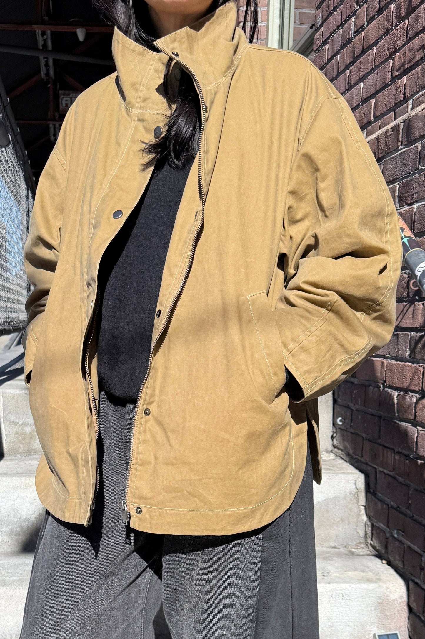 Le Bon Shoppe Blair Waxed Cotton Jacket | Khaki