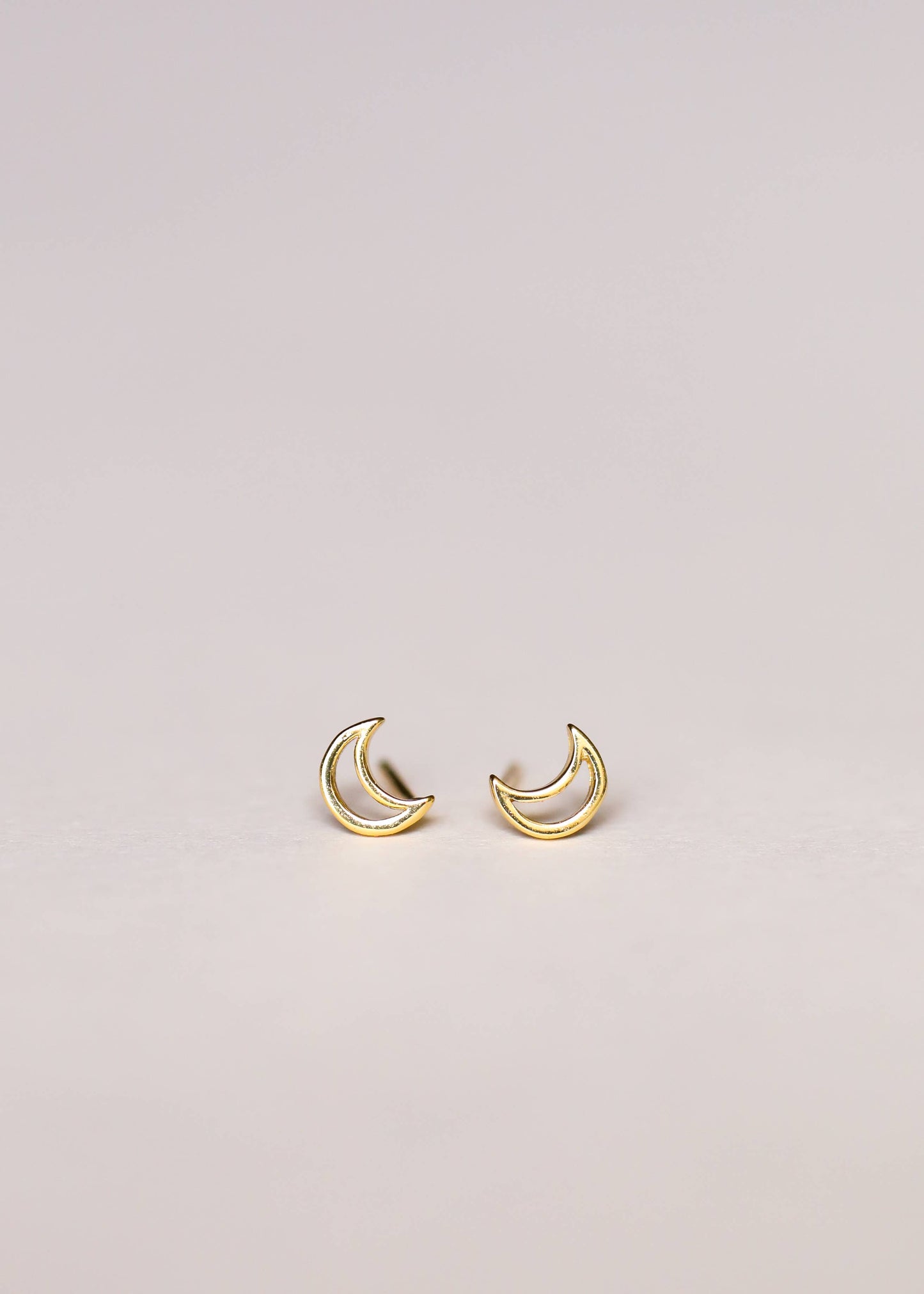 Minimalist Moon Gold Earrings
