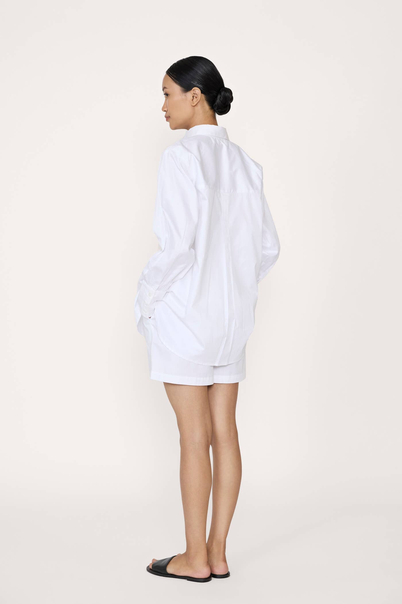 Poplin Cotton Button Down Shirt | White