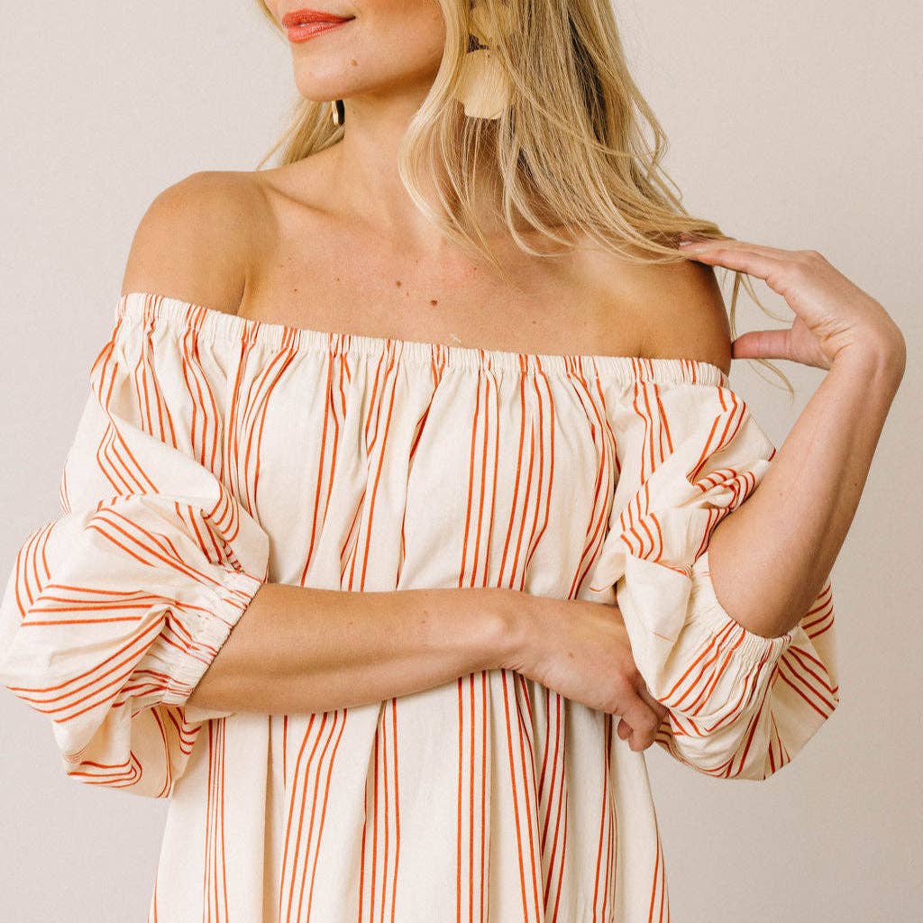 Cherry Pinstripe Ace Dress