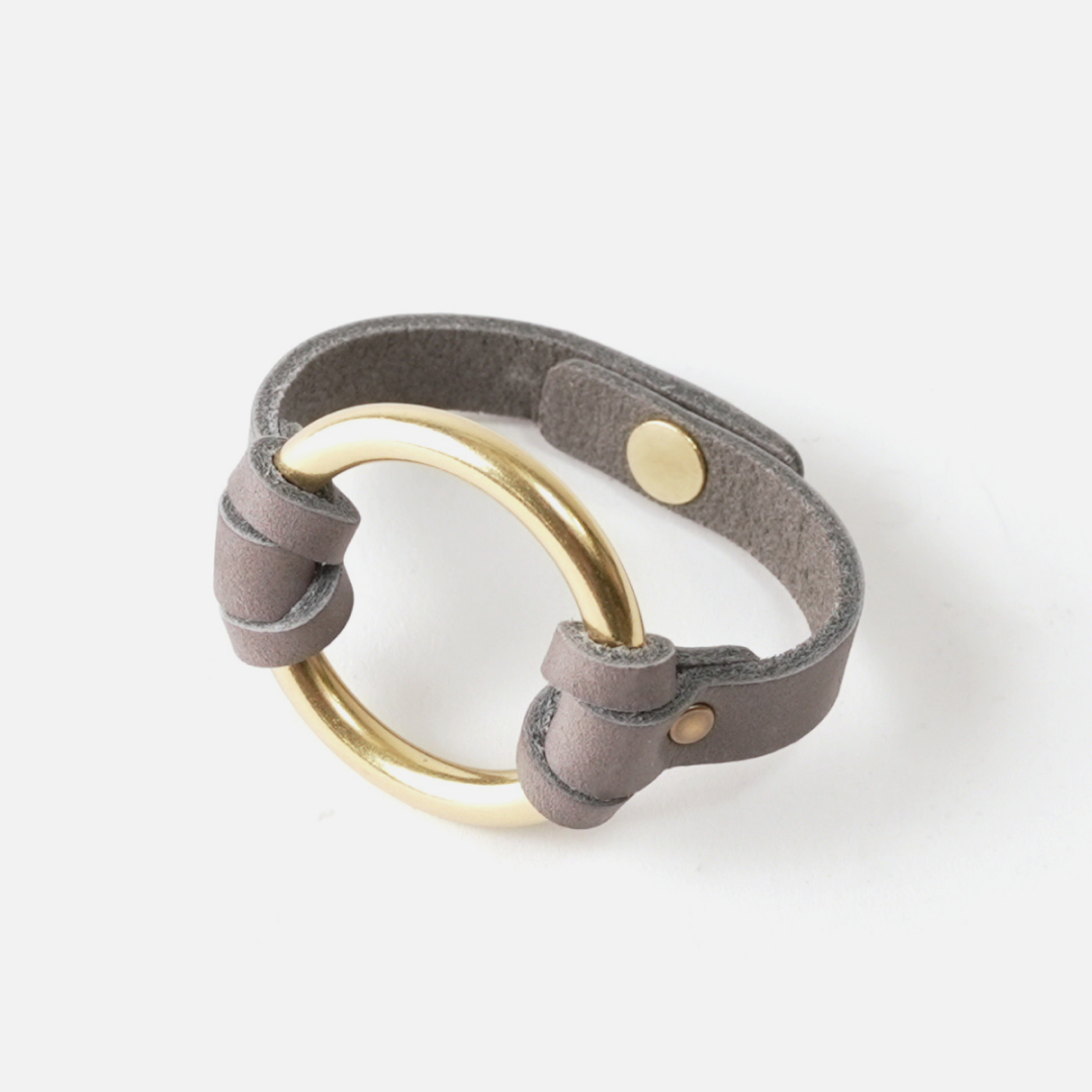 Equestrian-Inspired Chinati O-Ring Leather Bracelet