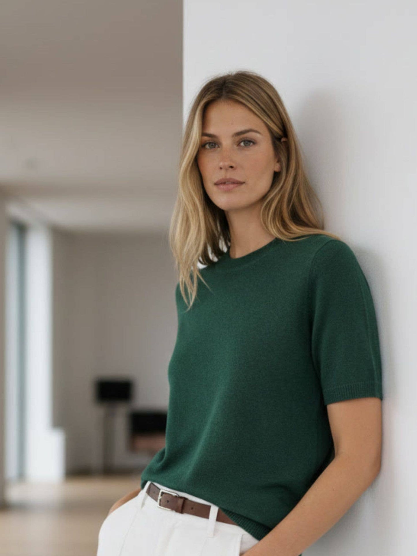 Short Sleeve Cashmere Sweater