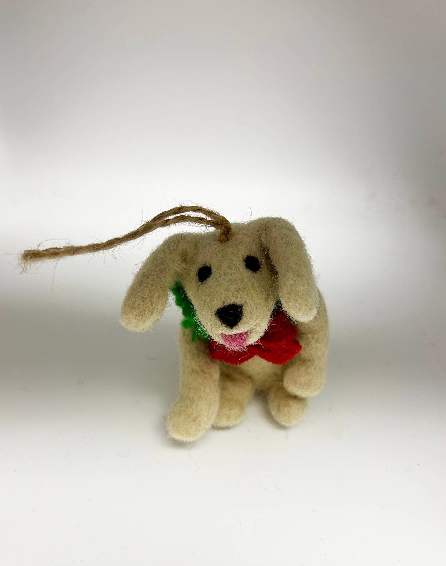 Handmade Felt "Christmas Puddles" Dog Ornament