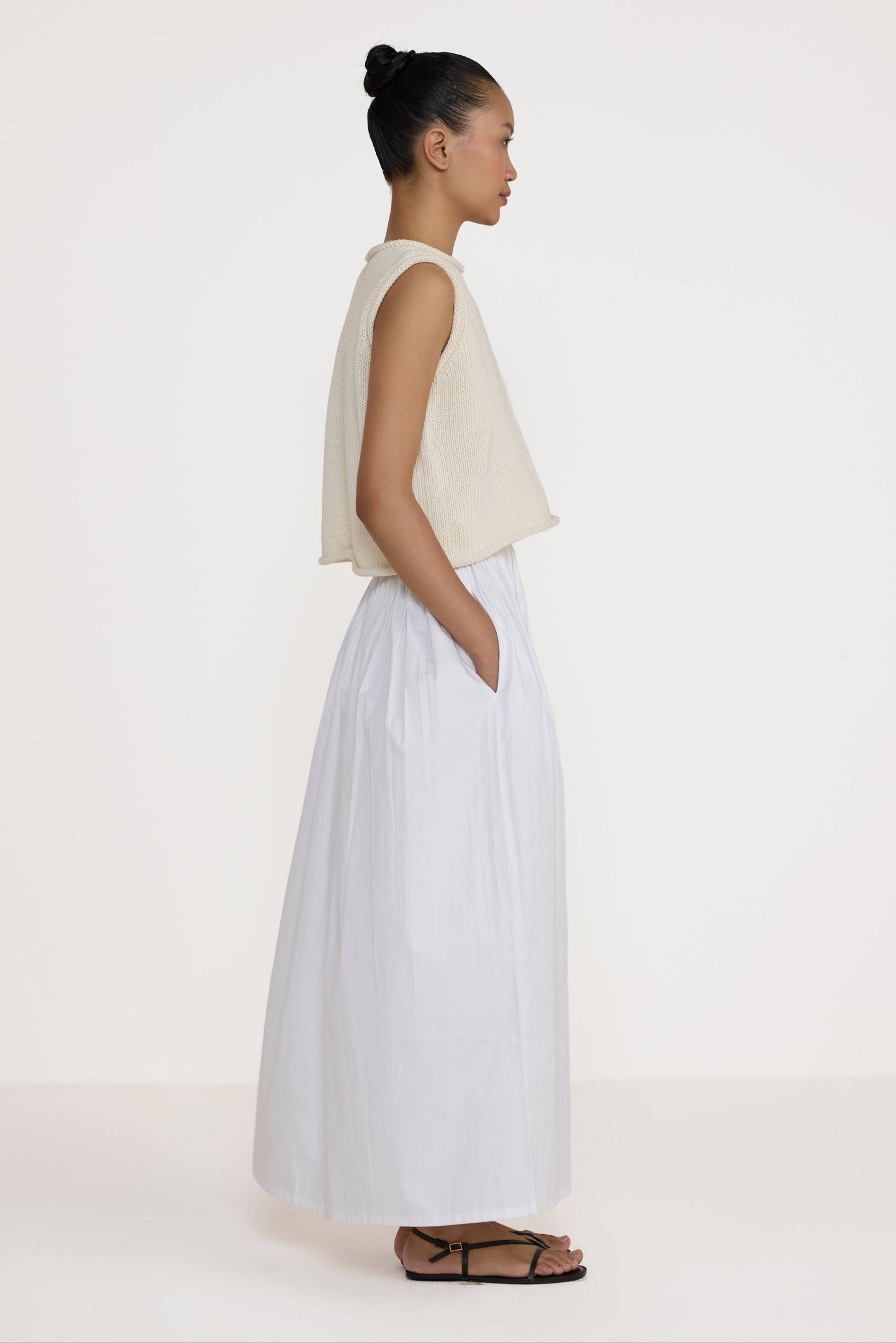 Cropped Knit Tank | Ivory
