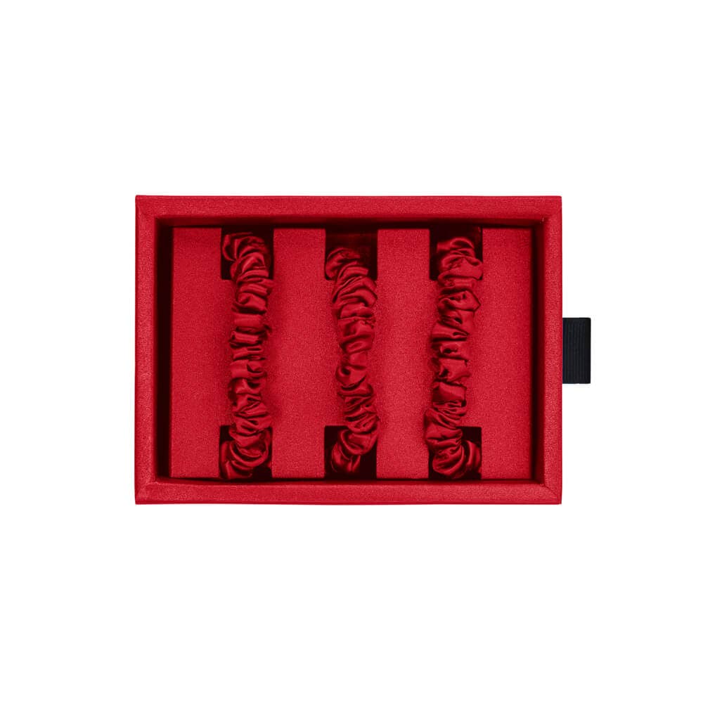 Blissy Skinny Scrunchies | Red