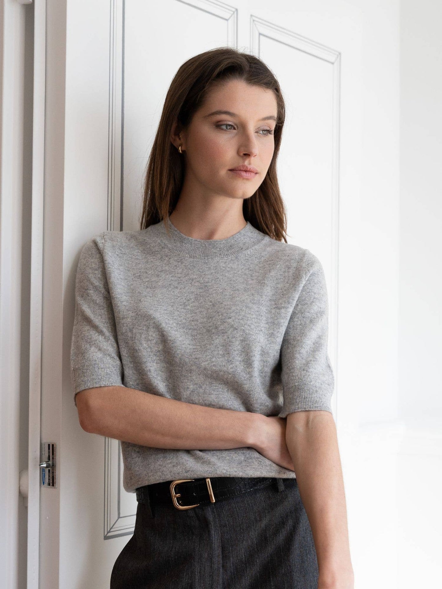 Short Sleeve Cashmere Sweater