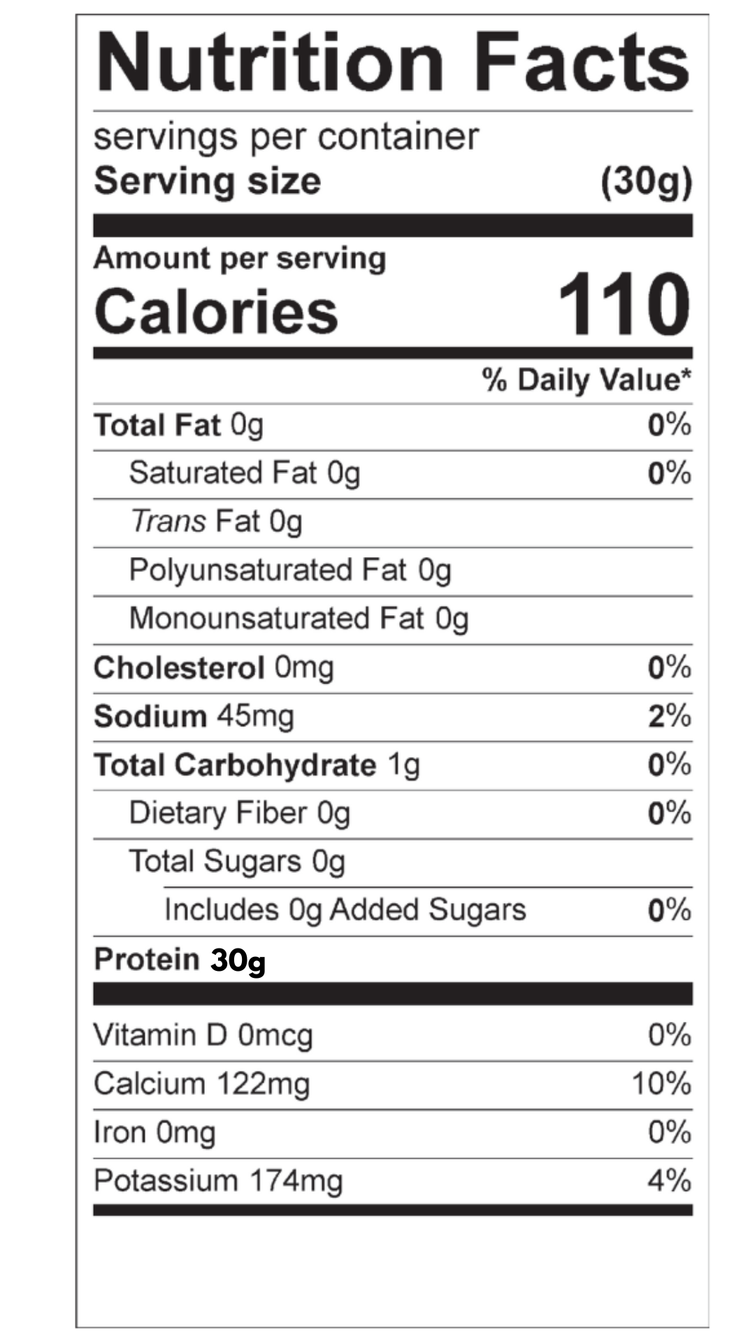 Grass Fed Unsweetened Whey Protein Powder Isolate