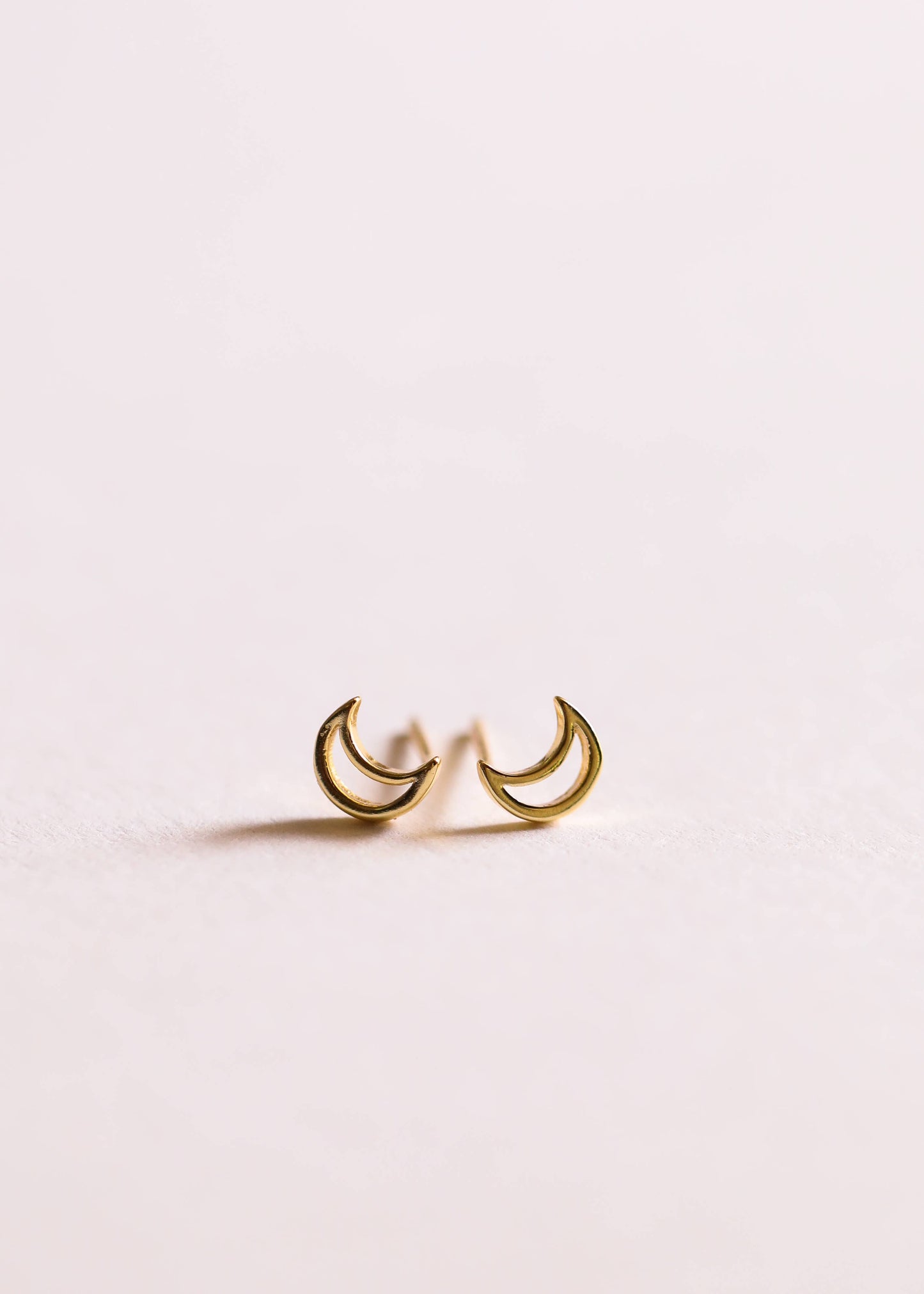 Minimalist Moon Gold Earrings