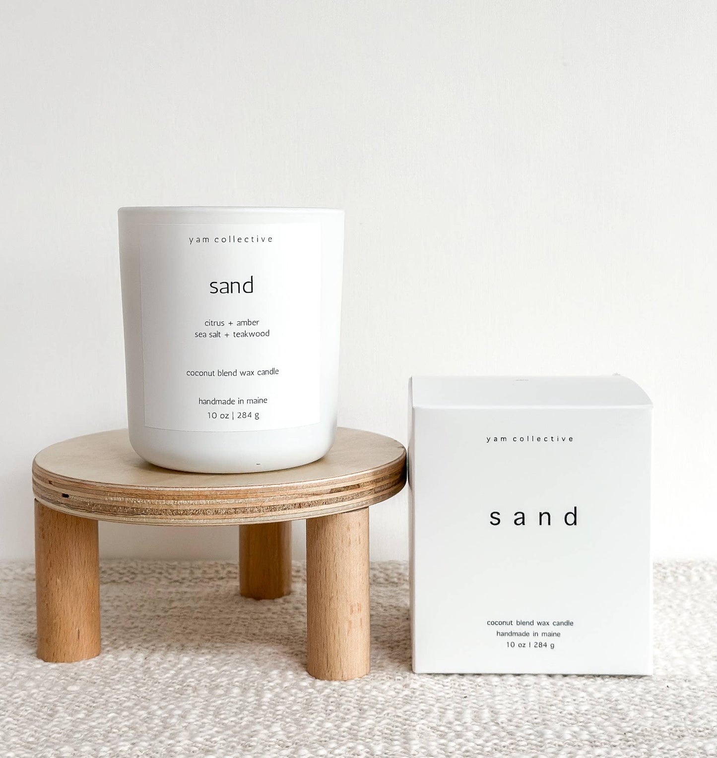 SAND Coconut Blend Candle | Amber + Teakwood