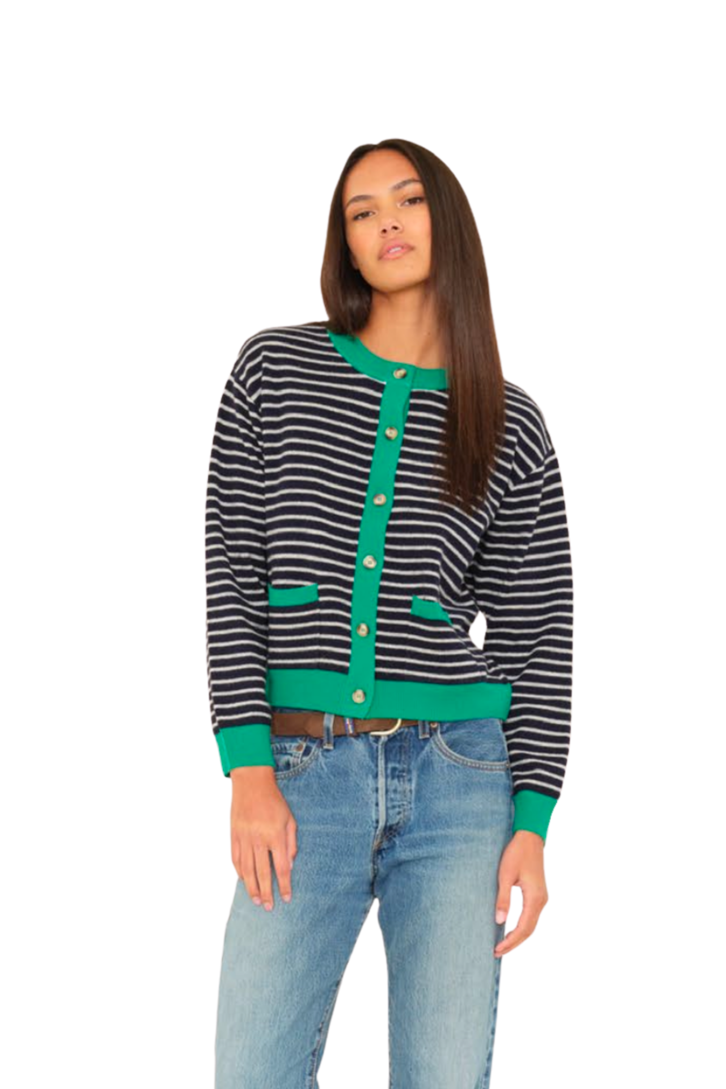 Xirena Lillian Cashmere Cardigan | Navy Stripe