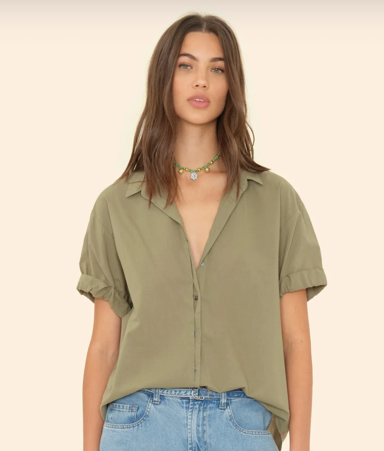 Xirena Channing Shirt | Dark Seagrass