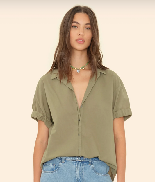 Xirena Channing Shirt | Dark Seagrass