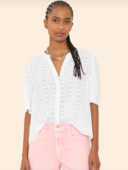 Xirena Eden Embroidered Shirt | White