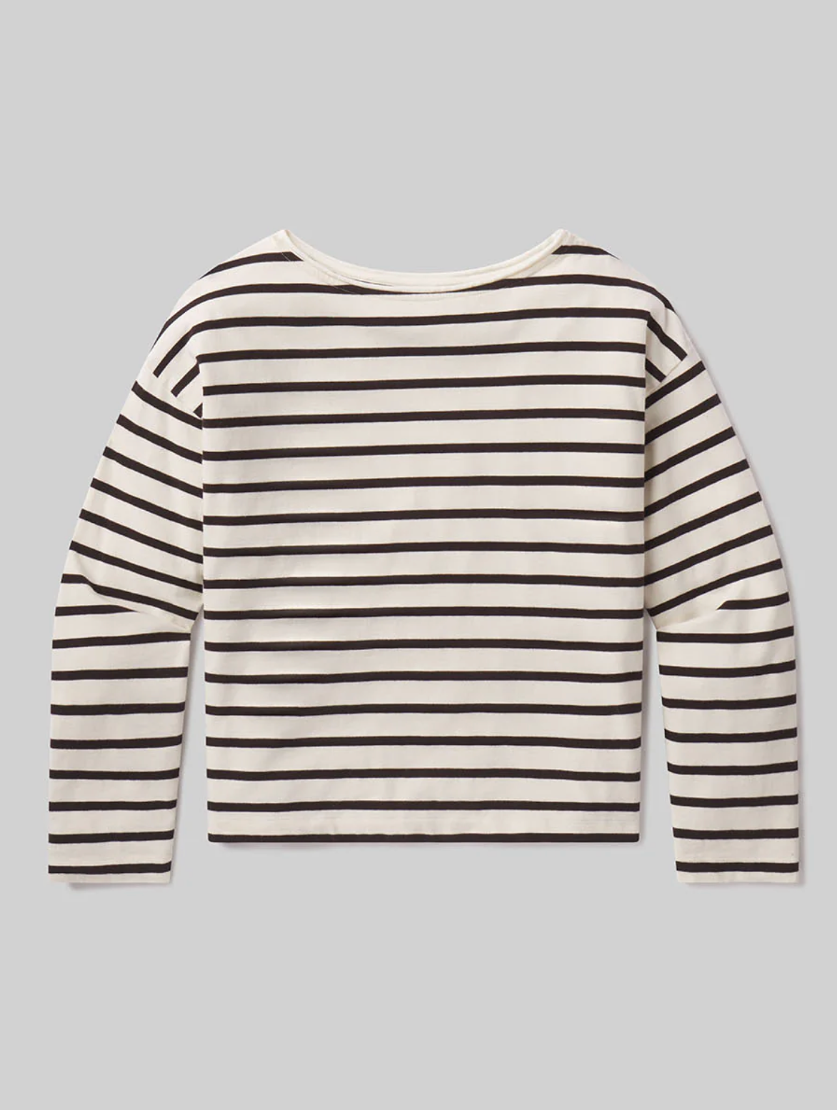 Citizens of Humanity Boat Neck Long Sleeve Top | Chocolate Stripe